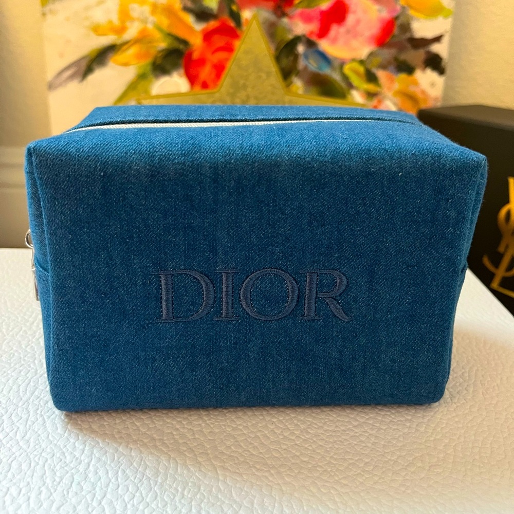 NWOT Dior beauty denim pouch - Picture 5 of 5